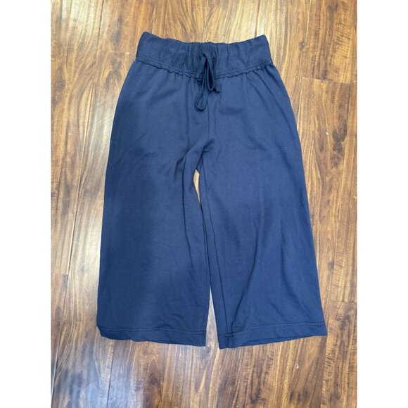FP Free People Beach Wide Leg Pants Women’s Pull On Beach Cotton XS Blue NEW - Picture 2 of 9